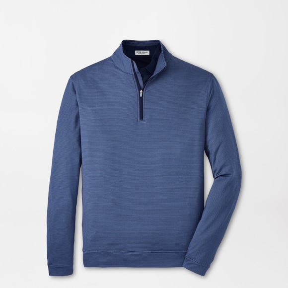 Peter Millar Perth Sugar Stripe Performance Quarter-Zip Size XXL